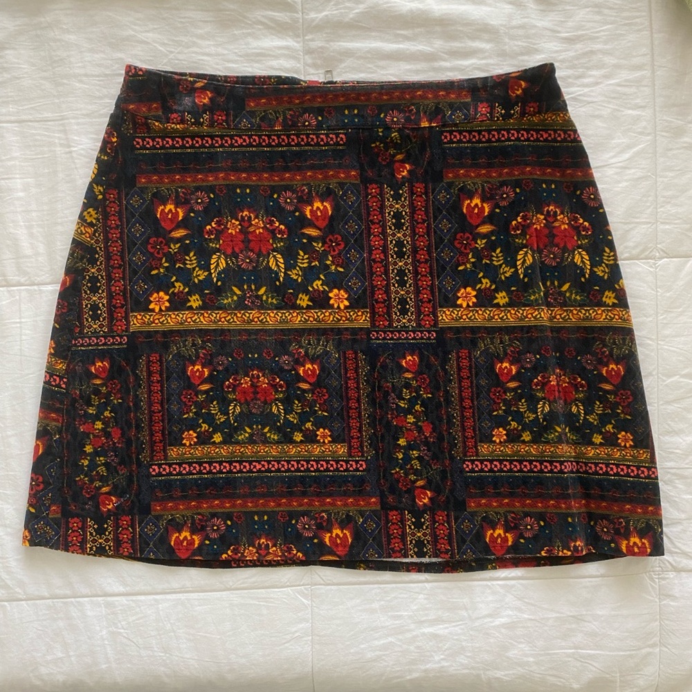 H&M Coachella Collection velvet skirt